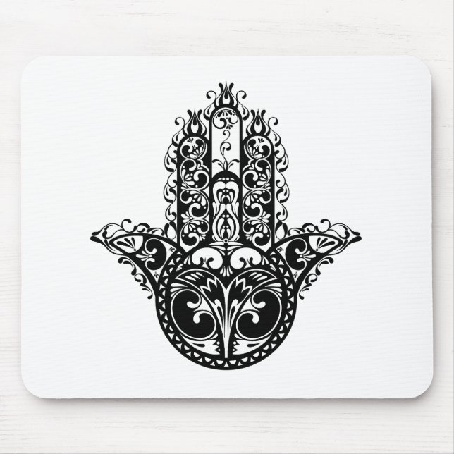 Dekorativ Hamsa design Musmatta (Framsidan)