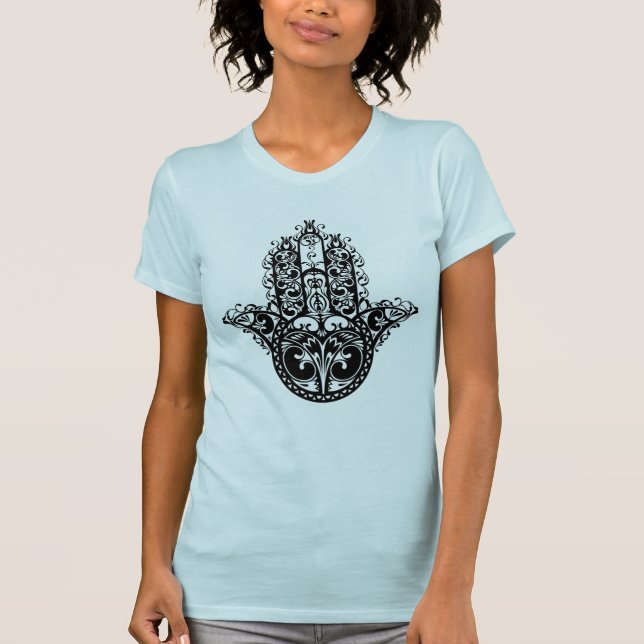 Dekorativ Hamsa design T-shirt (Framsida)