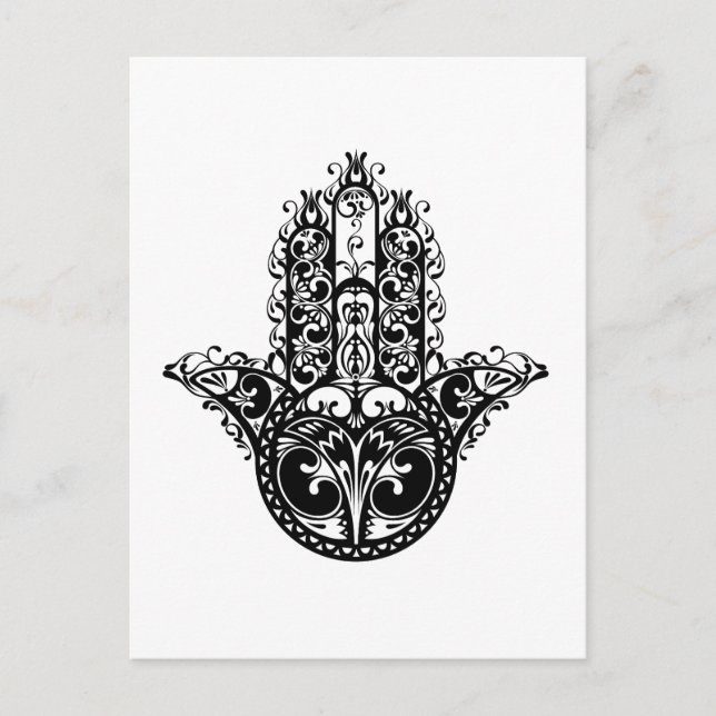 Dekorativ Hamsa-design Vykort (Framsida)