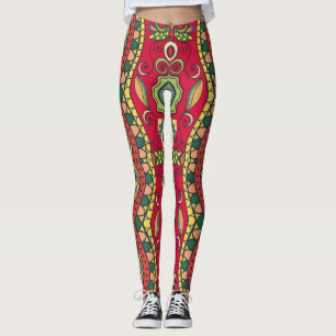 Dekorativ handdränerad sömlös Abstrakt Mönster Leggings
