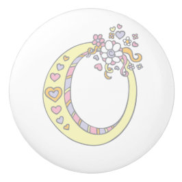 Dekorativ handtagsknapp av brev O monogrammat Knopp