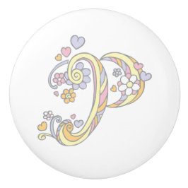 Dekorativ handtagsknapp av brev P monogram Knopp