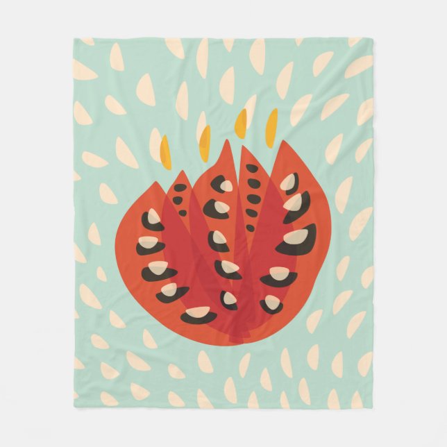 Dekorativ härlig abstrakt tulpan fleecefilt (Framsidan)