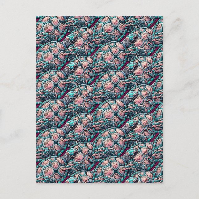 Dekorativ havsköldpadda vykort (Framsida)