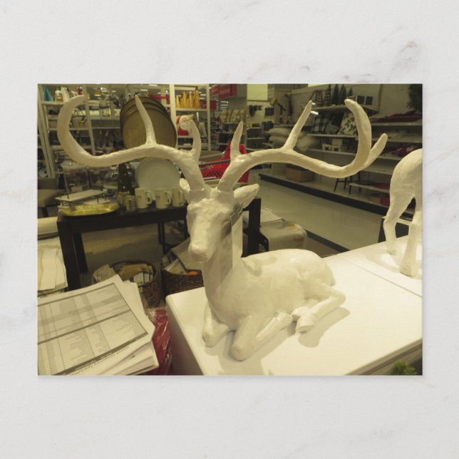 Dekorativ Hjort Vykort (Framsida)