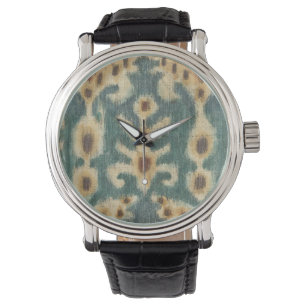Dekorativ Ikat Fabric Design av Chariklia Zarris Armbandsur