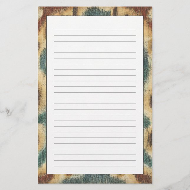 Dekorativ Ikat Fabric Design av Chariklia Zarris Brevpapper (Framsida)