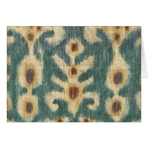 Dekorativ Ikat Fabric Design av Chariklia Zarris Hälsningskort