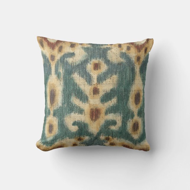 Dekorativ Ikat Fabric-design av Chariklia Zarris Kudde (Framsida)