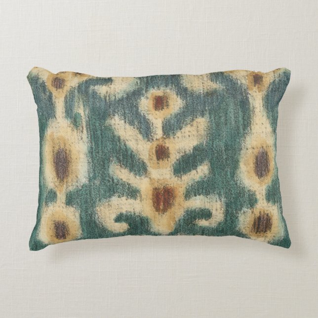 Dekorativ Ikat Fabric-design av Chariklia Zarris Prydnadskudde (Framsidan)