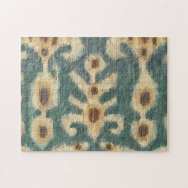 Dekorativ Ikat Fabric-design av Chariklia Zarris Pussel (Horisontell)