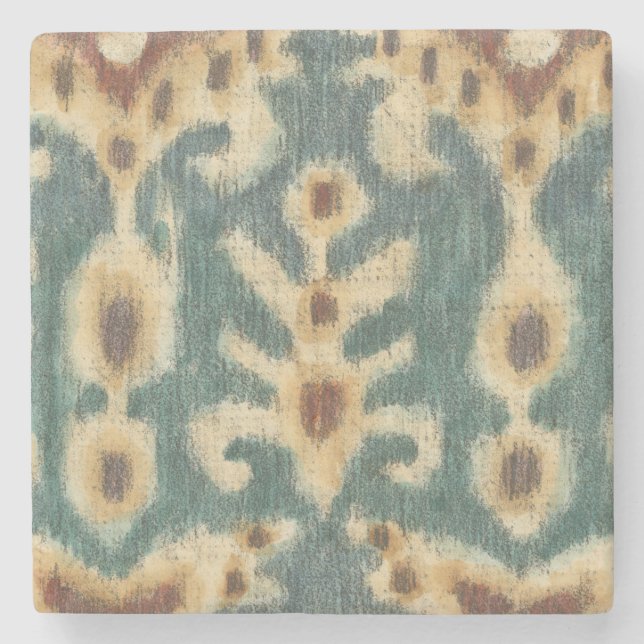 Dekorativ Ikat Fabric-design av Chariklia Zarris Stenunderlägg (Framsidan)