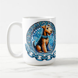 Dekorativ illustration av en Terrier-Hund Kaffemugg