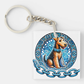 Dekorativ illustration av en terrierhund