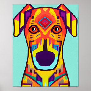 Dekorativ illustration av hund poster