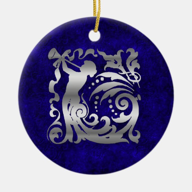 Dekorativ jul i Silver Julgransprydnad Keramik (Framsidan)