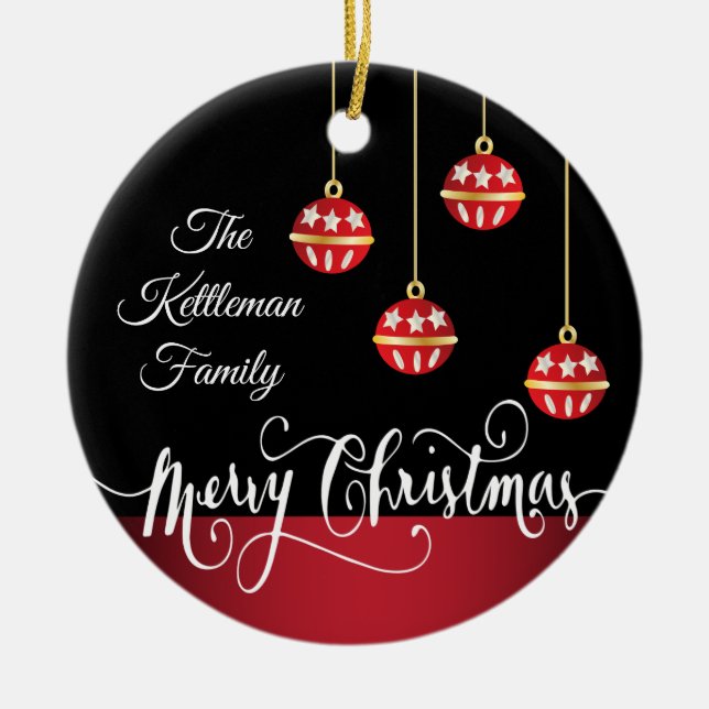 Dekorativ juldesign julgransprydnad keramik (Framsidan)