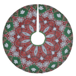 Dekorativ julgranstav julgransmatta borstad polyester