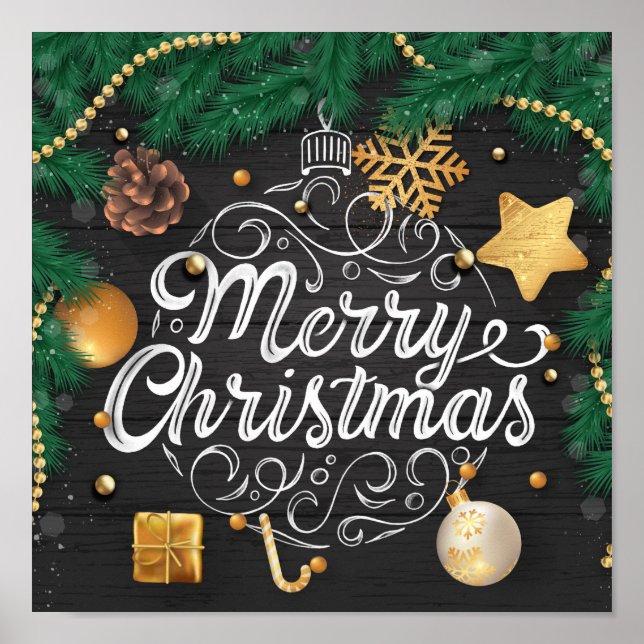 Dekorativ julPoster Poster (Framsidan)