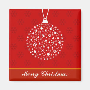 Dekorativ julprydnaddesign magnet