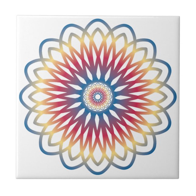 Dekorativ kakelkonst mandala design kakelplatta (Framsidan)