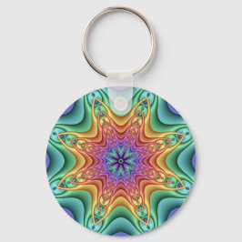 Dekorativ kaleidoscope-nyckelkedja nyckelring