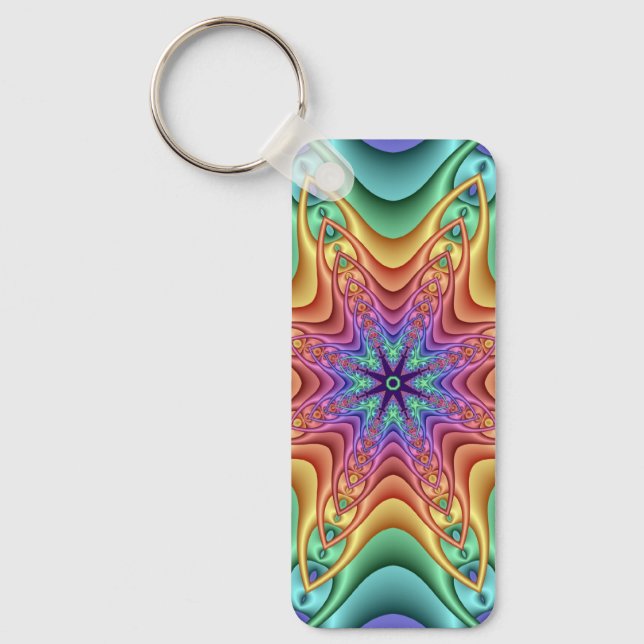 Dekorativ kaleidoscope-nyckelkedja nyckelring (Framsida)