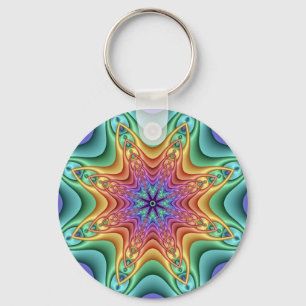 Dekorativ kaleidoscopekeychain nyckelring