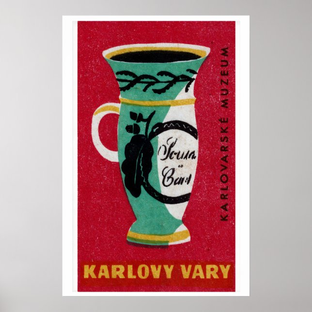 Dekorativ keramikkopp Matchbox Art Print, Tjeckien Poster (Framsidan)