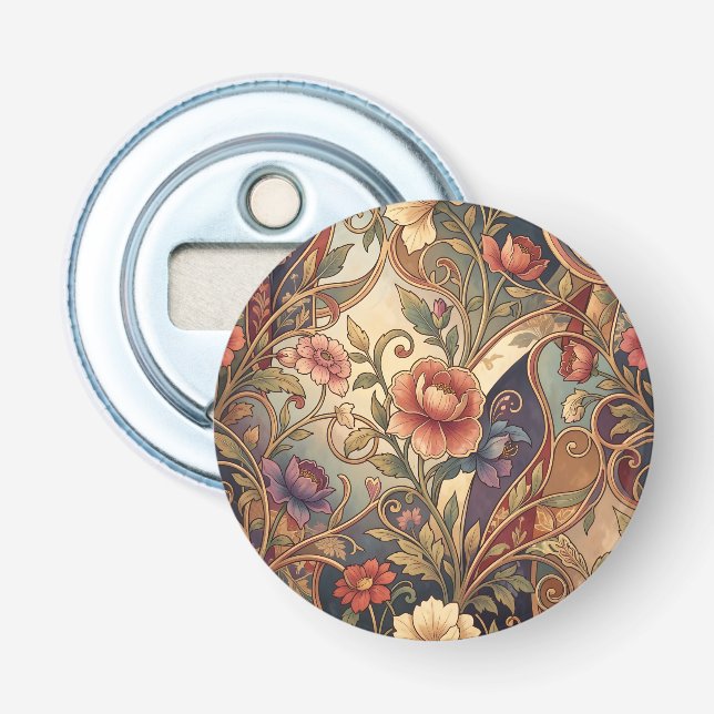Dekorativ kimono blommönster flasköppnare (Framsidan)