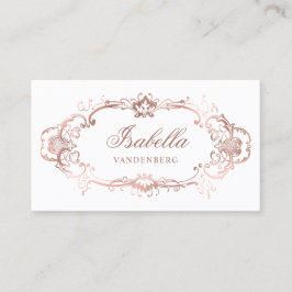Dekorativ Klassisk Vintage Chic Roséguld Visitkort