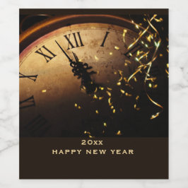 Dekorativ klocka, Nyårsafton Vinflaska Etikett