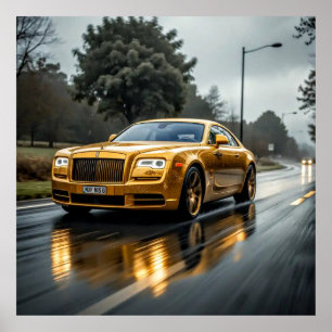 Dekorativ konst - körning i regnet #3 poster