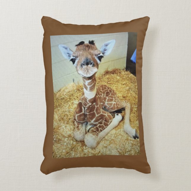 Dekorativ kudde 12 x 16 Baby Giraffe (Framsidan(Vertikal))