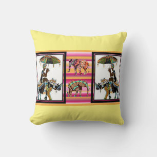 Dekorativ kudde African Women Gult Elephant