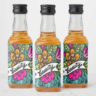 Dekorativ kudde Beauty med Flowers Spritflaskor Etikett