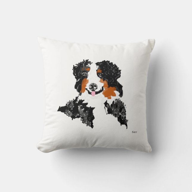 Dekorativ kudde: Bernese Mountain Hund Kudde (Framsida)