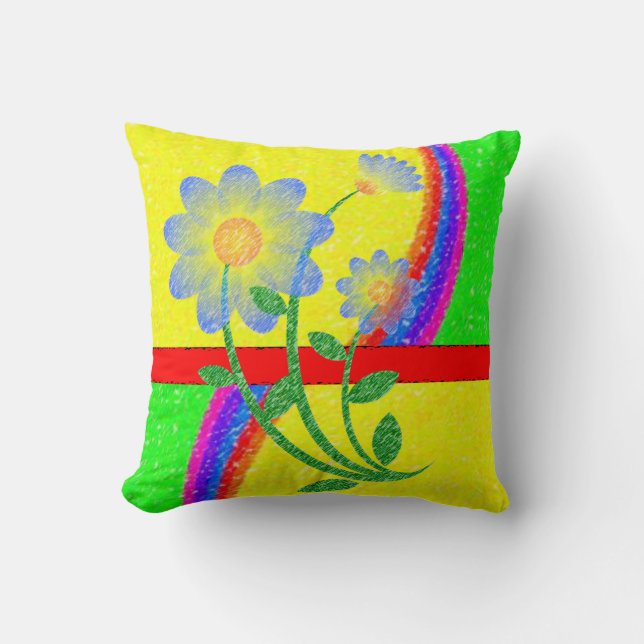 Dekorativ kudde Blommigt (Framsida)