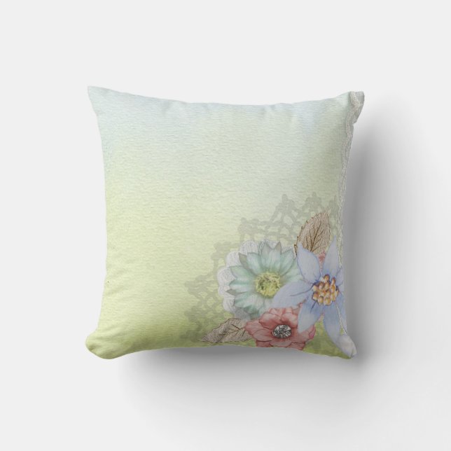 Dekorativ kudde/Blommor Kudde (Framsida)