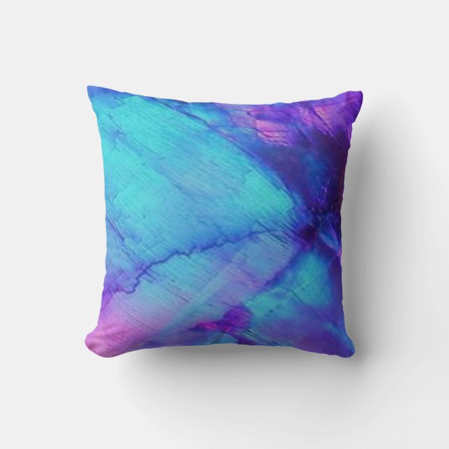 Dekorativ kudde - Blue Rosa Opal (Framsida)