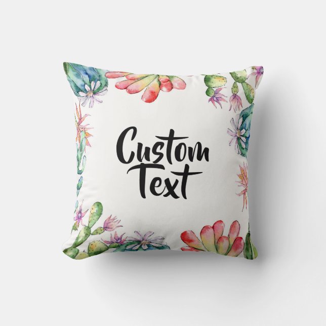 Dekorativ kudde - Cacti & Succs (anpassningsbar te (Framsida)