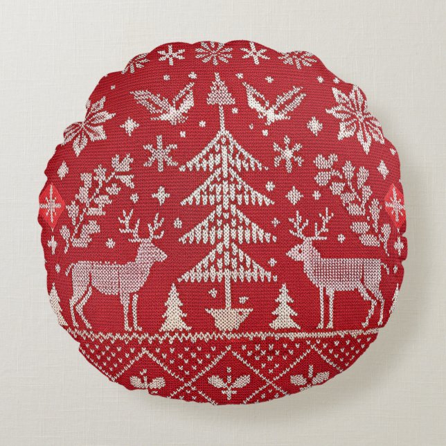 Dekorativ kudde Cover vid den nordiska jul-semeste (Framsidan)