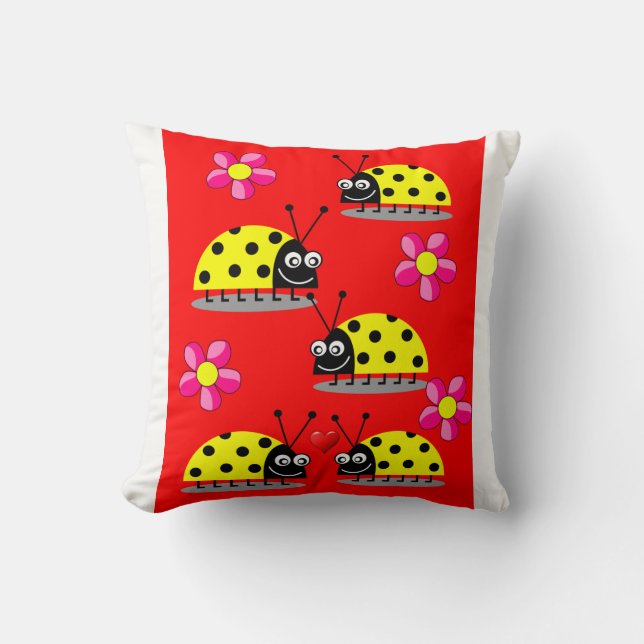 dekorativ kudde decore ladybug (Framsida)
