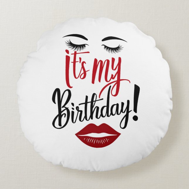 Dekorativ kudde - Det är min födelsedag (Framsidan)