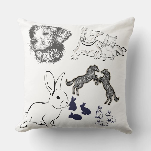 Dekorativ kudde djur (Framsida)