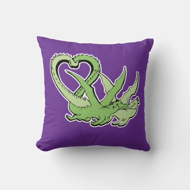 Dekorativ kudde Dragons par Svan i Heart kärlek (Framsida)