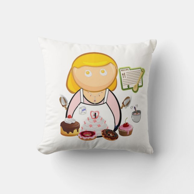 Dekorativ kudde Eggs Chef Cupkaka Bakery (Framsida)