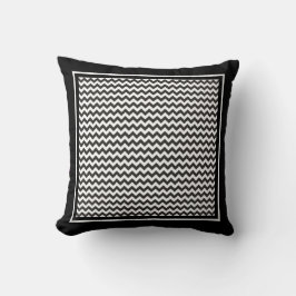 Dekorativ kudde eller Cushion, Black and White Che