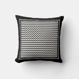 Dekorativ kudde eller Cushion, Black and White Che