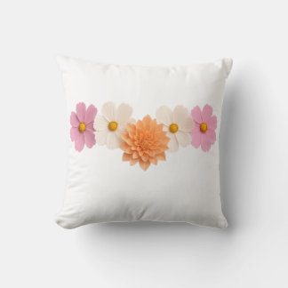 Dekorativ kudde enkel blommdesign